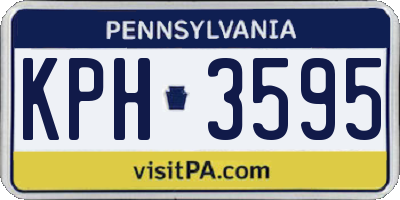 PA license plate KPH3595