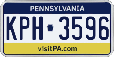 PA license plate KPH3596