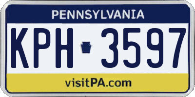 PA license plate KPH3597