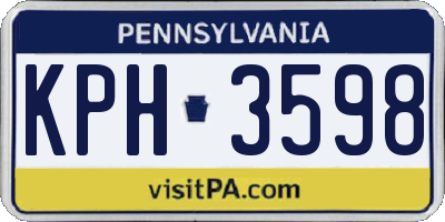 PA license plate KPH3598