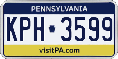 PA license plate KPH3599