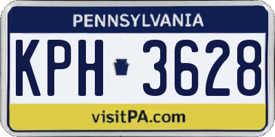 PA license plate KPH3628