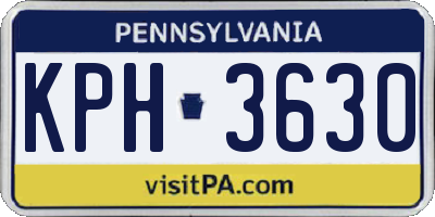 PA license plate KPH3630