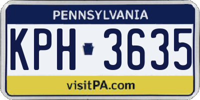 PA license plate KPH3635