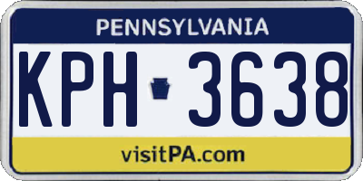 PA license plate KPH3638