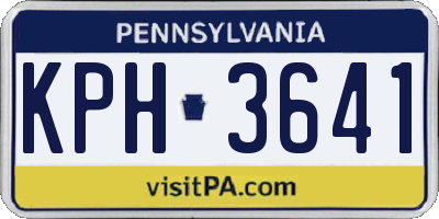 PA license plate KPH3641