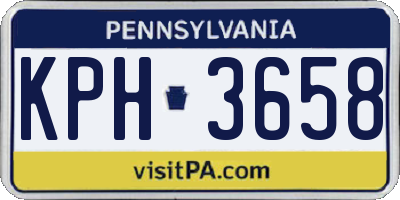 PA license plate KPH3658