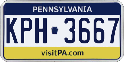 PA license plate KPH3667