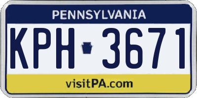 PA license plate KPH3671