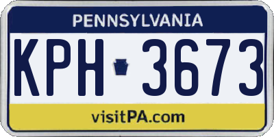 PA license plate KPH3673