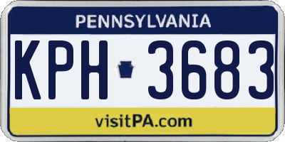 PA license plate KPH3683