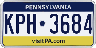 PA license plate KPH3684
