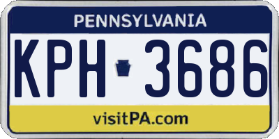 PA license plate KPH3686