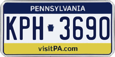 PA license plate KPH3690