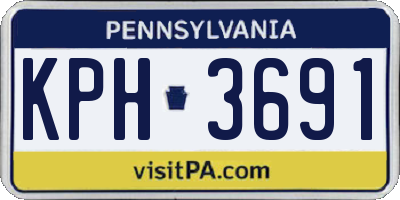 PA license plate KPH3691