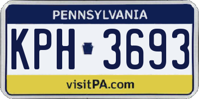 PA license plate KPH3693