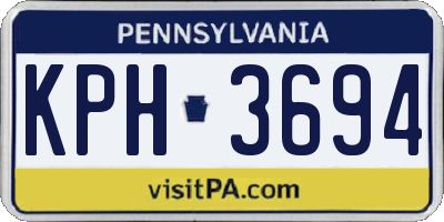 PA license plate KPH3694