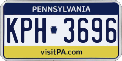 PA license plate KPH3696