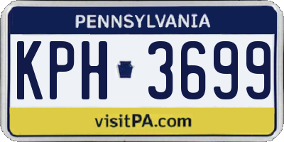PA license plate KPH3699