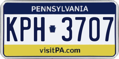 PA license plate KPH3707