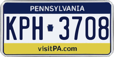 PA license plate KPH3708