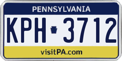 PA license plate KPH3712