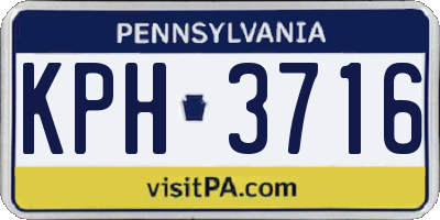 PA license plate KPH3716