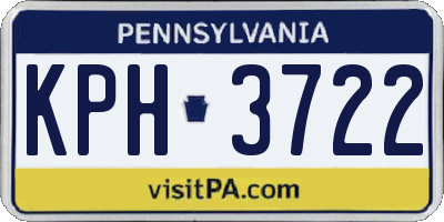 PA license plate KPH3722