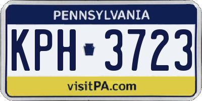 PA license plate KPH3723