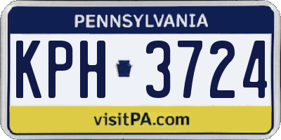 PA license plate KPH3724