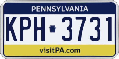 PA license plate KPH3731