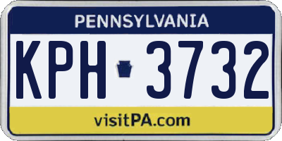 PA license plate KPH3732