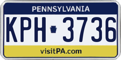 PA license plate KPH3736