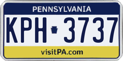 PA license plate KPH3737