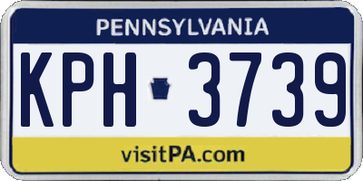 PA license plate KPH3739