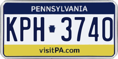 PA license plate KPH3740
