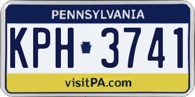 PA license plate KPH3741