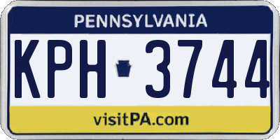 PA license plate KPH3744