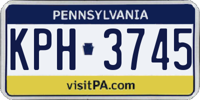 PA license plate KPH3745