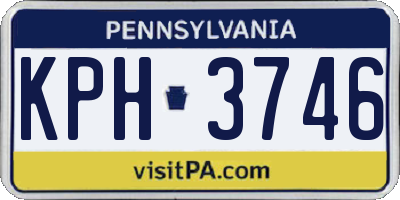 PA license plate KPH3746