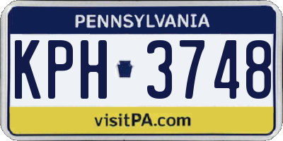 PA license plate KPH3748