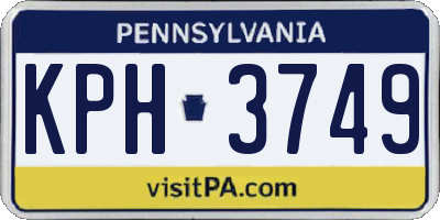 PA license plate KPH3749