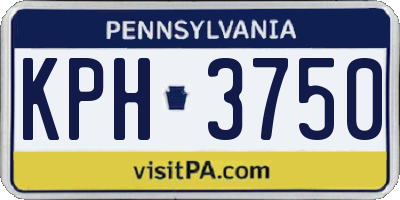 PA license plate KPH3750