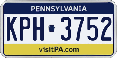 PA license plate KPH3752