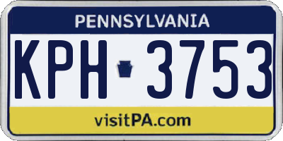 PA license plate KPH3753
