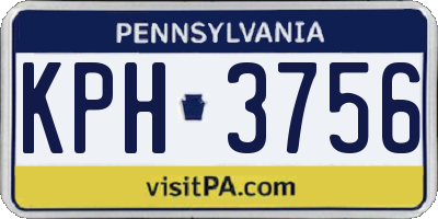 PA license plate KPH3756