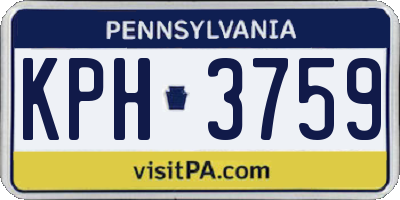 PA license plate KPH3759