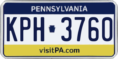 PA license plate KPH3760
