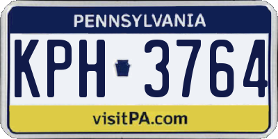 PA license plate KPH3764