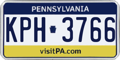 PA license plate KPH3766